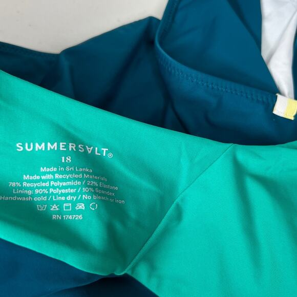 Summersalt The Sidestroke One Shoulder One Piece Swimsuit Size 18 - Picture 4 of 10